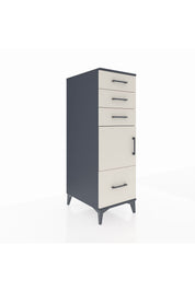 Kronos Dolap Tek Raflı 3 Çekmeceli Tek Kapaklı 44x59x134 Antrasit-Aytaşı