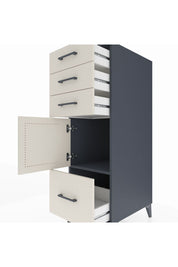 Kronos Dolap Tek Raflı 3 Çekmeceli Tek Kapaklı 44x59x134 Antrasit-Aytaşı