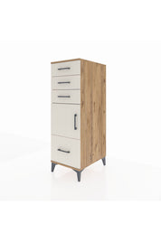 Kronos Dolap Tek Raflı 3 Çekmeceli Tek Kapaklı 44x59x134 Çam-Aytaşı