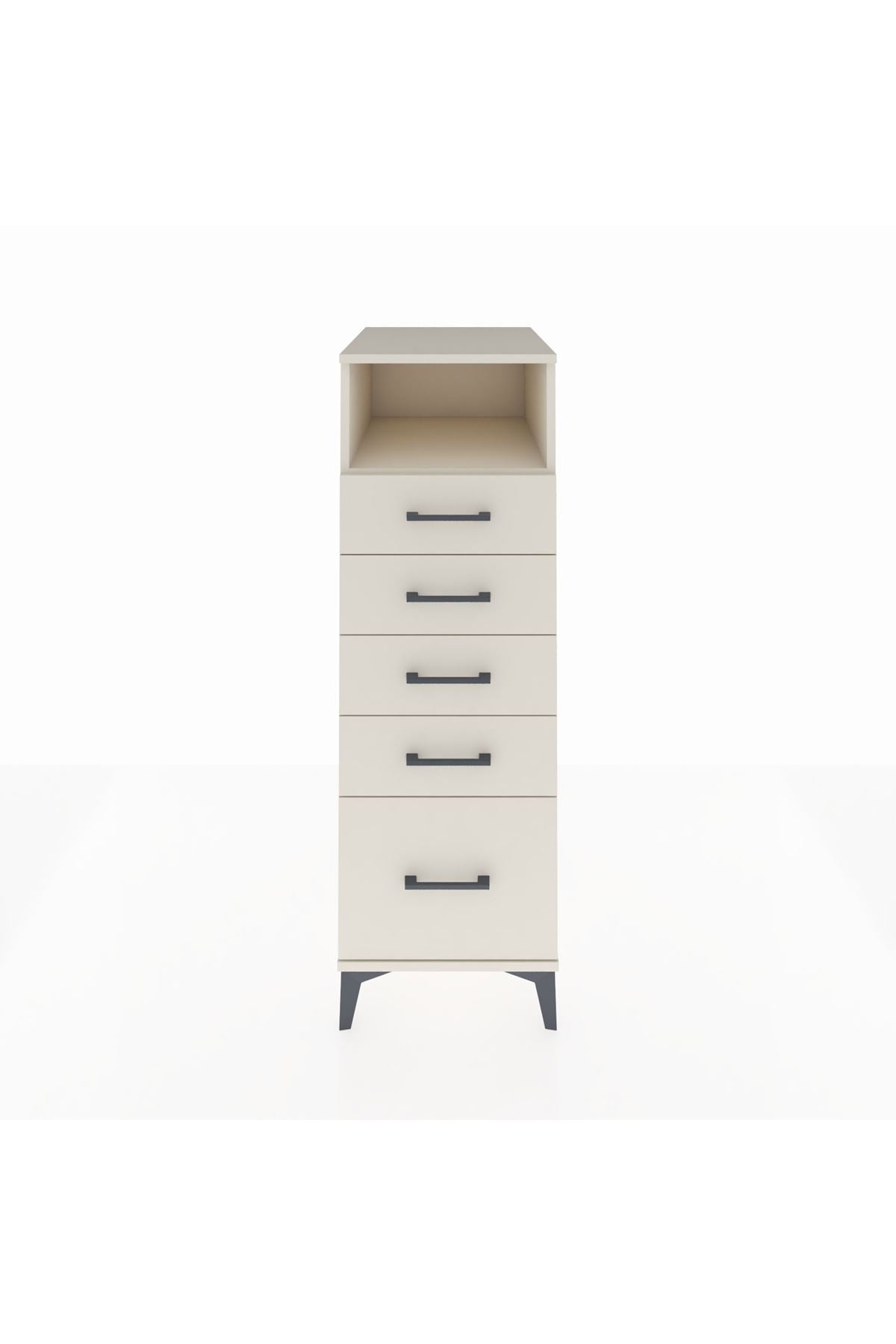 Kronos Dolap Tek Raflı 5 Çekmeceli 44x59x134 Aytaşı-Aytaşı