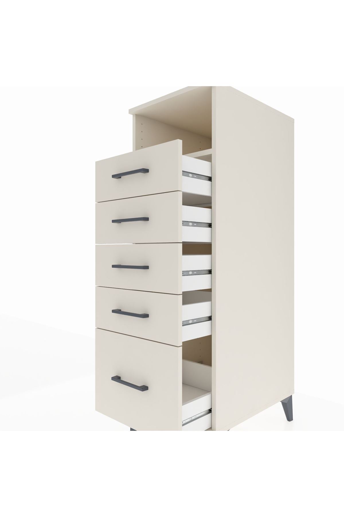 Kronos Dolap Tek Raflı 5 Çekmeceli 44x59x134 Aytaşı-Aytaşı