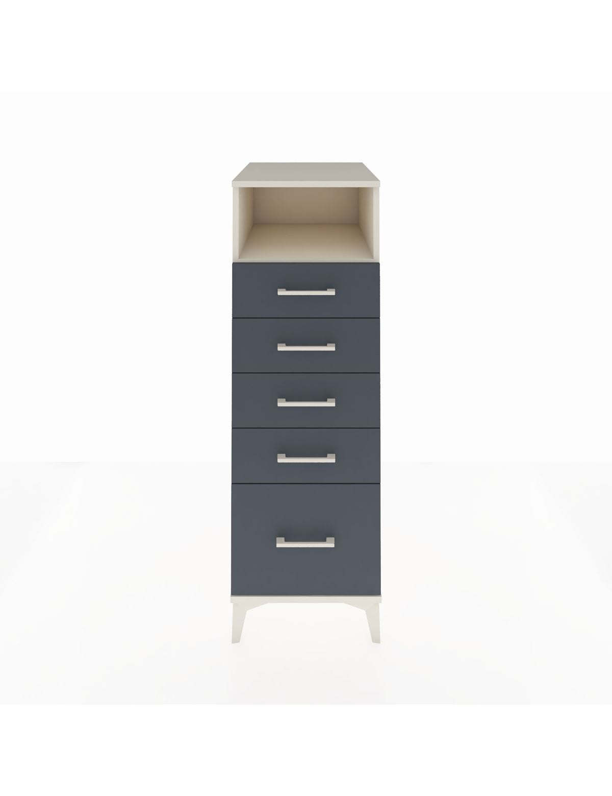 Kronos Dolap Tek Raflı 5 Çekmeceli 44x59x134 Aytaşı-Antrasit