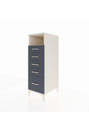 Kronos Dolap Tek Raflı 5 Çekmeceli 44x59x134 Aytaşı-Antrasit