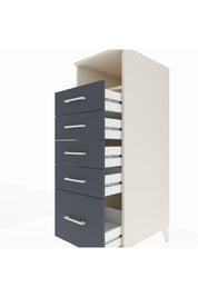 Kronos Dolap Tek Raflı 5 Çekmeceli 44x59x134 Aytaşı-Antrasit