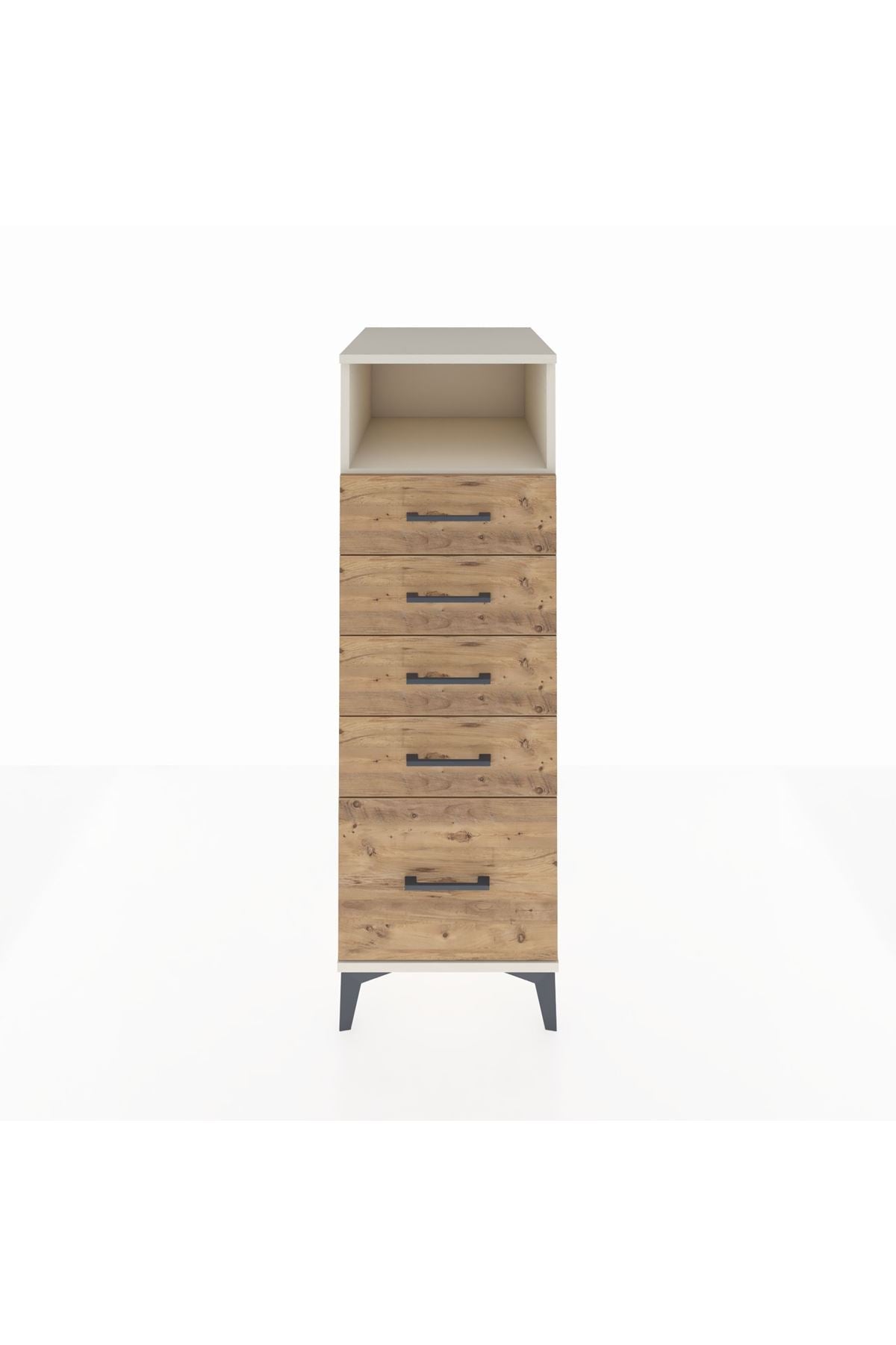 Kronos Dolap Tek Raflı 5 Çekmeceli 44x59x134 Aytaşı-Çam