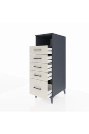 Kronos Dolap Tek Raflı 5 Çekmeceli 44x59x134 Antrasit-Aytaşı