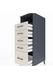 Kronos Dolap Tek Raflı 5 Çekmeceli 44x59x134 Antrasit-Aytaşı