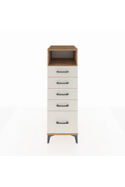 Kronos Dolap Tek Raflı 5 Çekmeceli 44x59x134 Çam-Aytaşı