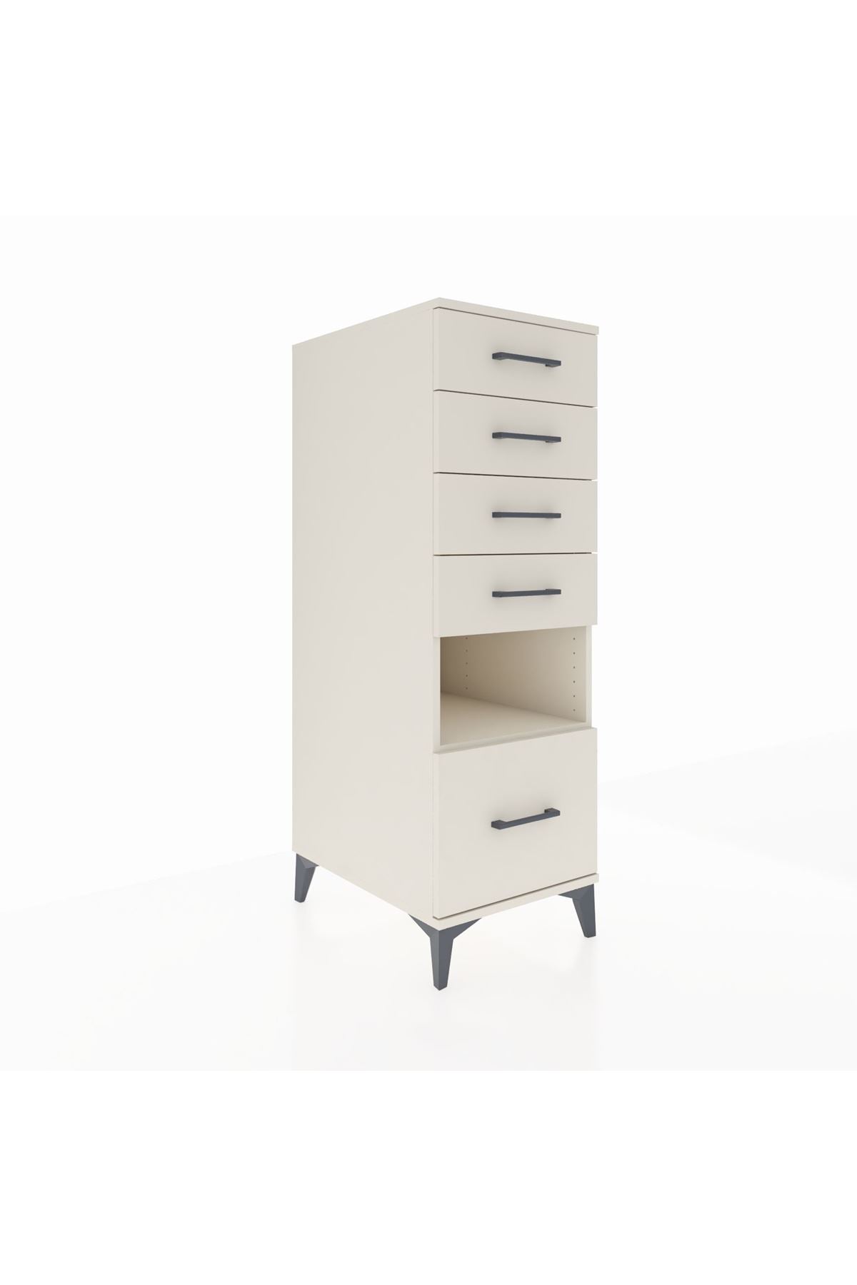 Kronos Dolap Tek Raflı 5 Çekmeceli 44x59x134 Aytaşı-Aytaşı