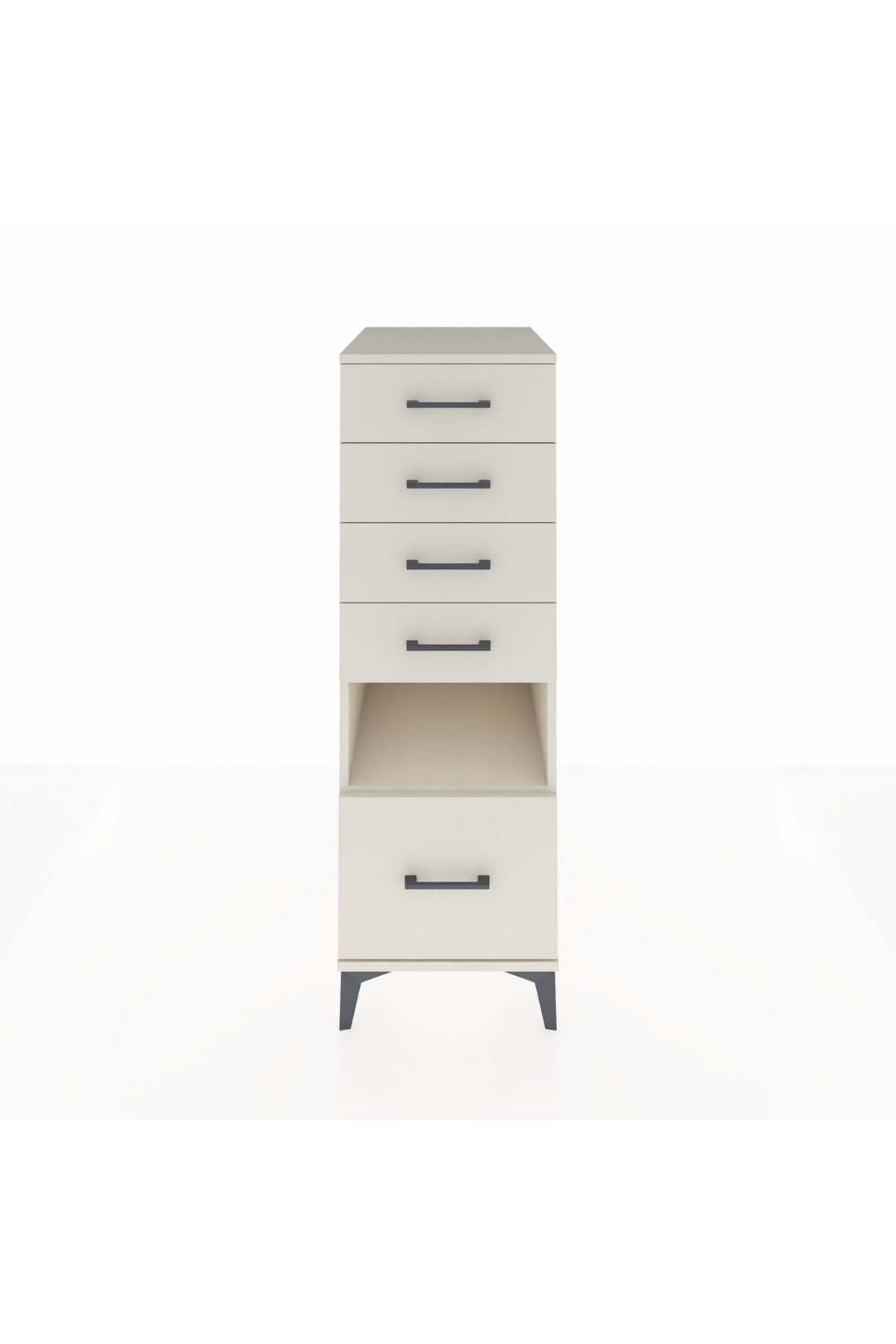 Kronos Dolap Tek Raflı 5 Çekmeceli 44x59x134 Aytaşı-Aytaşı