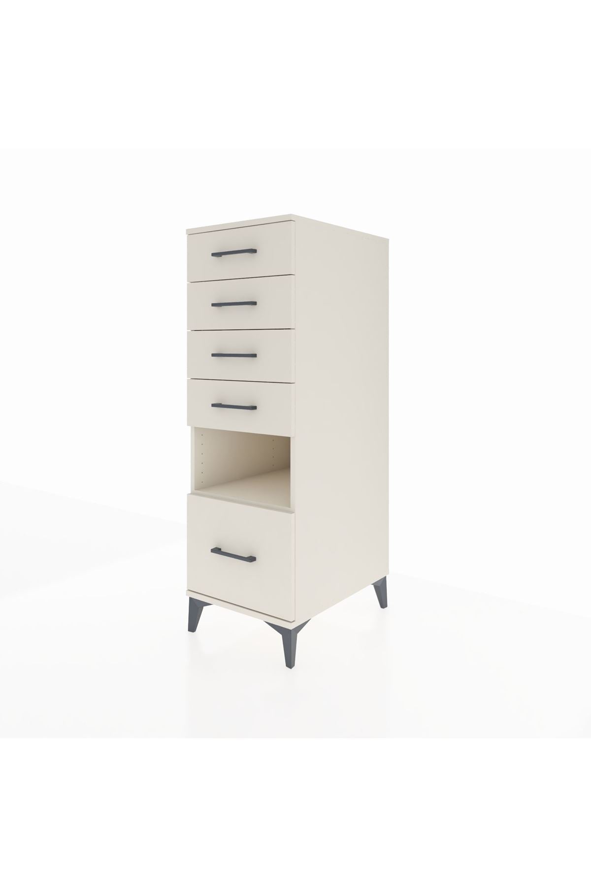 Kronos Dolap Tek Raflı 5 Çekmeceli 44x59x134 Aytaşı-Aytaşı