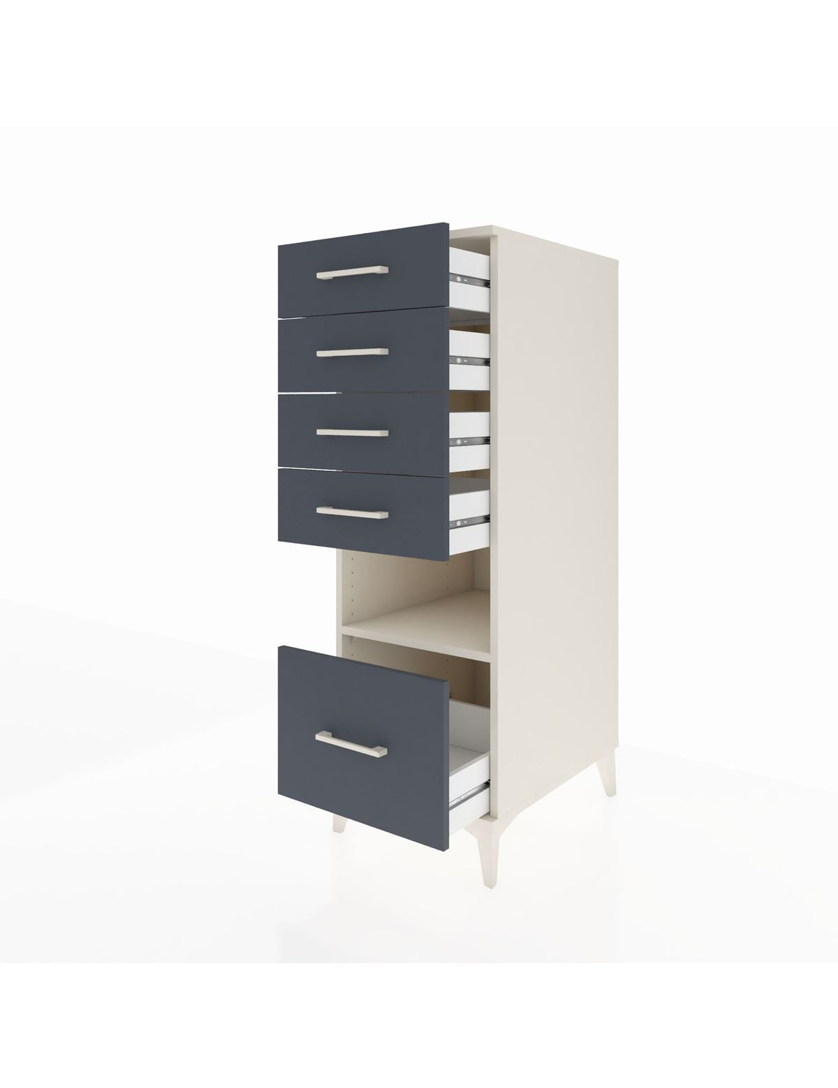 Kronos Dolap Tek Raflı 5 Çekmeceli 44x59x134 - S82M011V2C