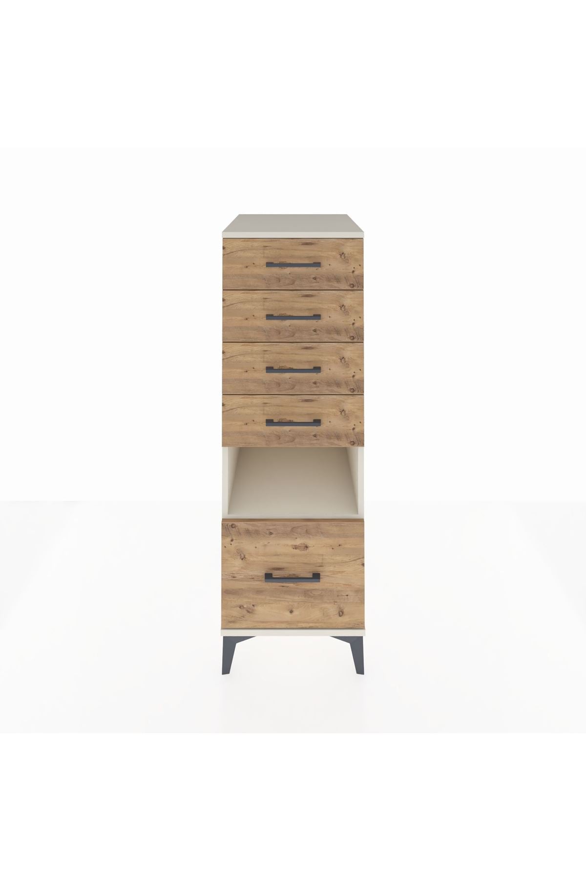 Kronos Dolap Tek Raflı 5 Çekmeceli 44x59x134 Aytaşı-Çam