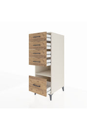 Kronos Dolap Tek Raflı 5 Çekmeceli 44x59x134 Aytaşı-Çam