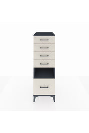 Kronos Dolap Tek Raflı 5 Çekmeceli 44x59x134 Antrasit-Aytaşı