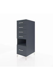 Kronos Dolap Tek Raflı 5 Çekmeceli 44x59x134 Antrasit-Antrasit