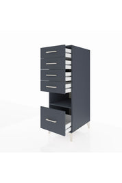 Kronos Dolap Tek Raflı 5 Çekmeceli 44x59x134 Antrasit-Antrasit