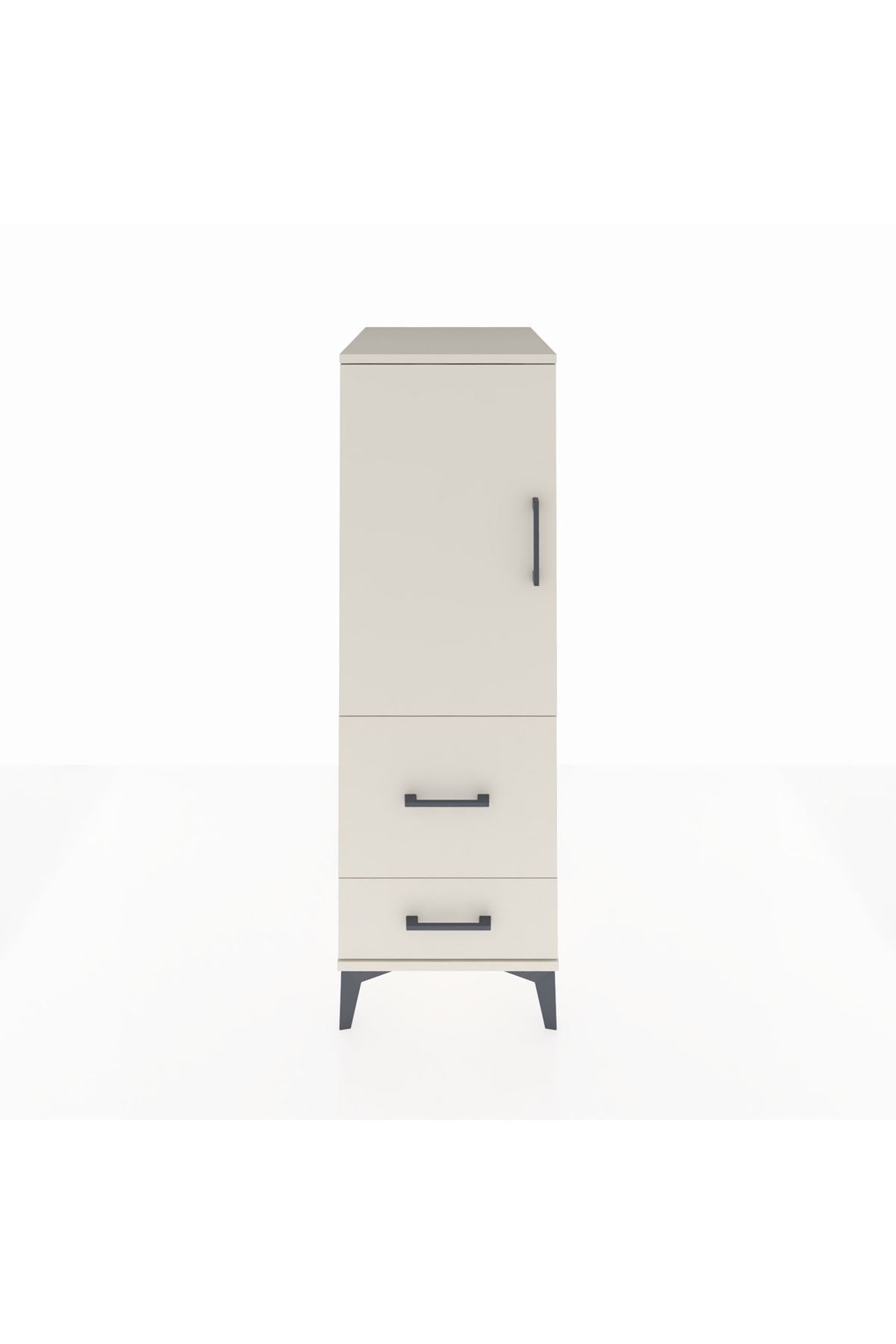 Kronos Dolap Tek Raflı 2 Çekmeceli Tek Kapaklı 44x59x134 - S82M012V1C