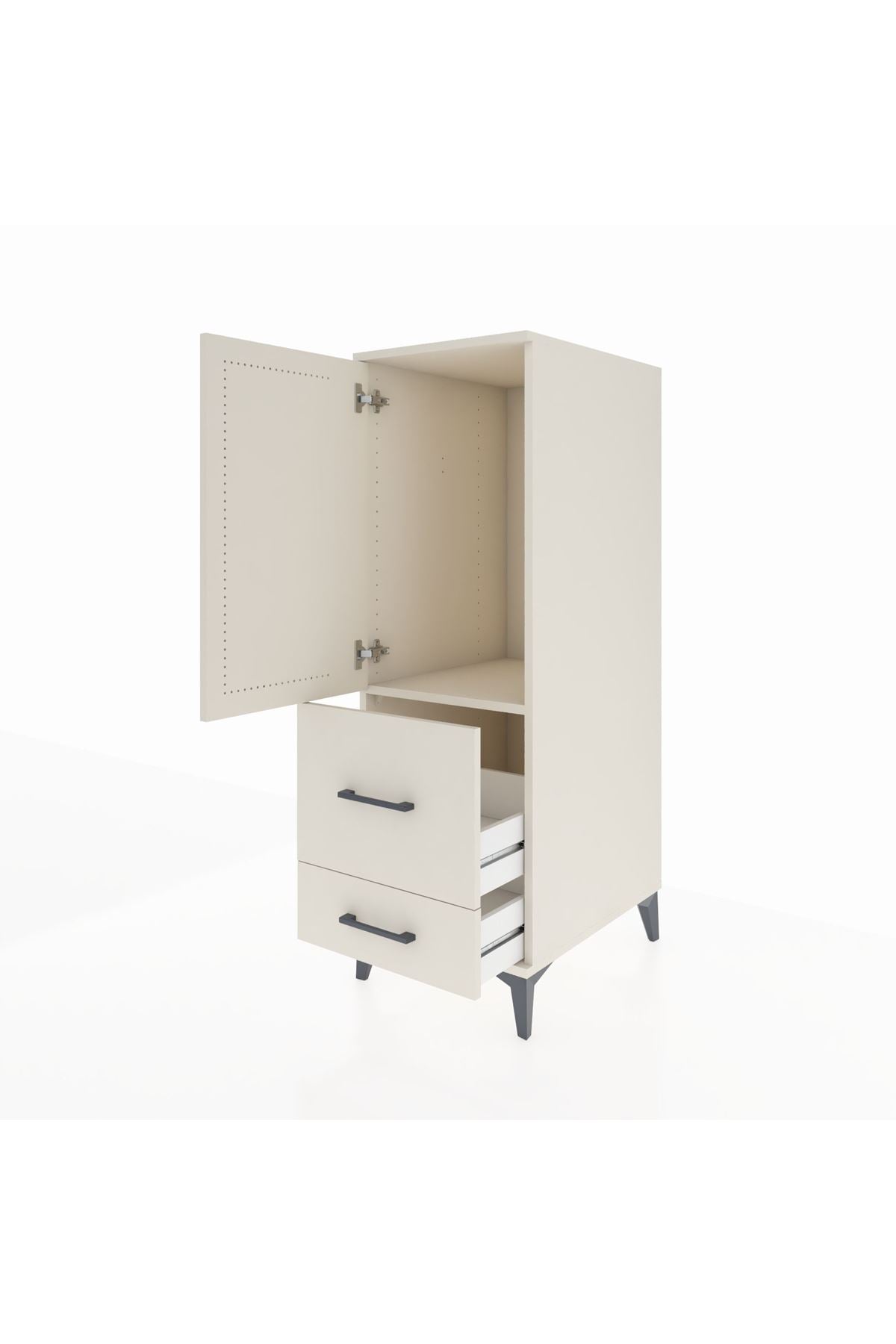 Kronos Dolap Tek Raflı 2 Çekmeceli Tek Kapaklı 44x59x134 Aytaşı-Aytaşı