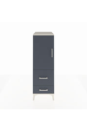 Kronos Dolap Tek Raflı 2 Çekmeceli Tek Kapaklı 44x59x134 Aytaşı-Antrasit