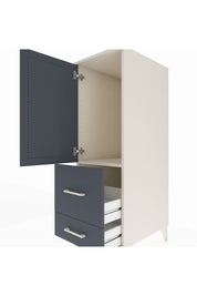 Kronos Dolap Tek Raflı 2 Çekmeceli Tek Kapaklı 44x59x134 Aytaşı-Antrasit