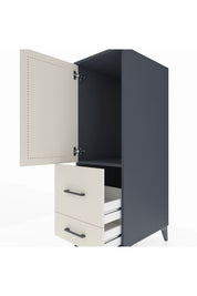 Kronos Dolap Tek Raflı 2 Çekmeceli Tek Kapaklı 44x59x134 Antrasit-Aytaşı