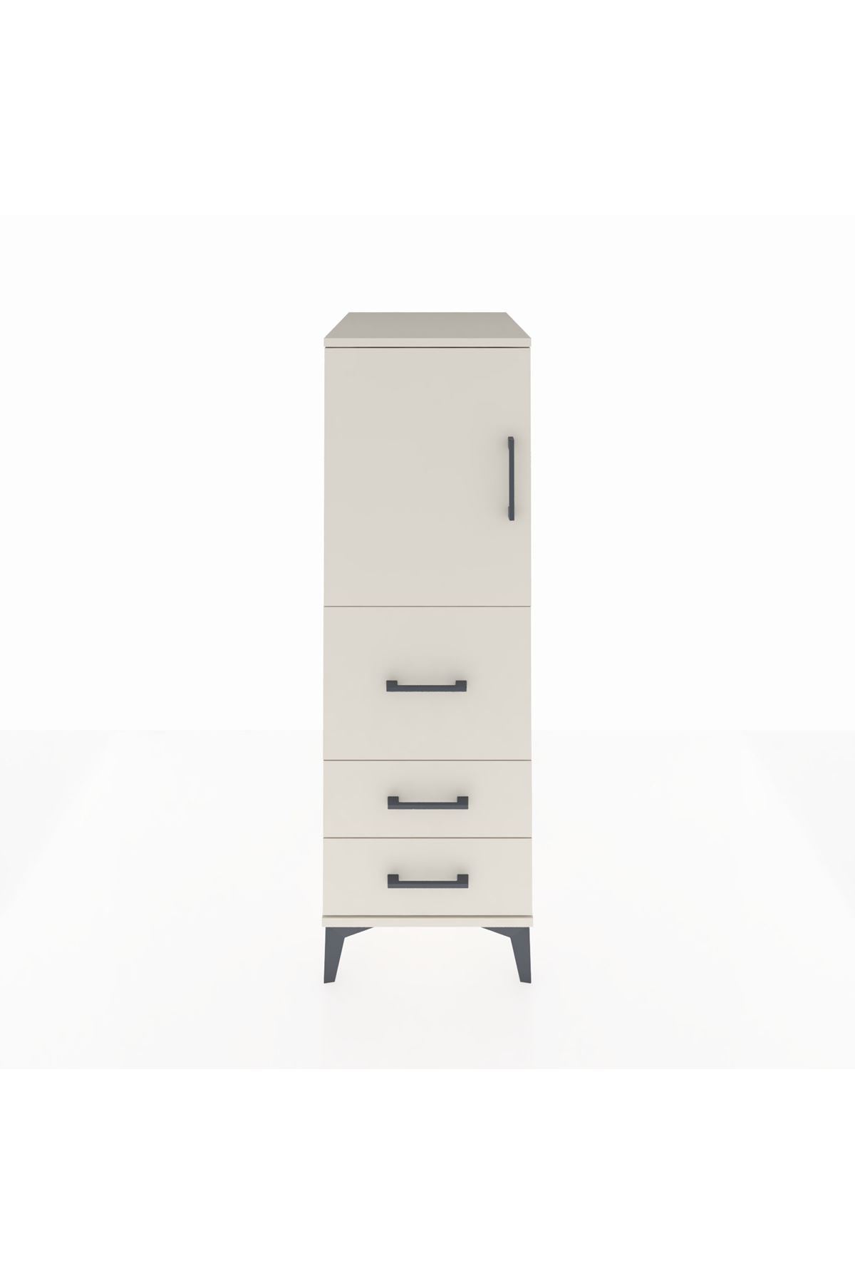 Kronos Dolap Tek Raflı 3 Çekmeceli Tek Kapaklı 44x59x134 Aytaşı-Aytaşı