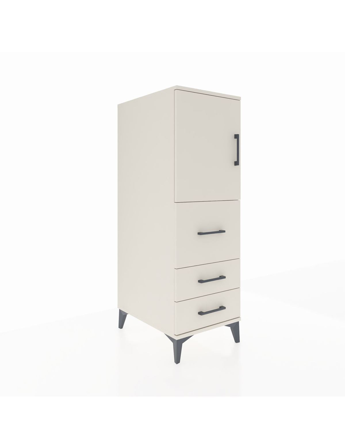 Kronos Dolap Tek Raflı 3 Çekmeceli Tek Kapaklı 44x59x134 Aytaşı-Aytaşı