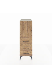 Kronos Dolap Tek Raflı 3 Çekmeceli Tek Kapaklı 44x59x134 Aytaşı-Çam