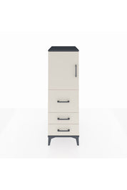 Kronos Dolap Tek Raflı 3 Çekmeceli Tek Kapaklı 44x59x134 Antrasit-Aytaşı