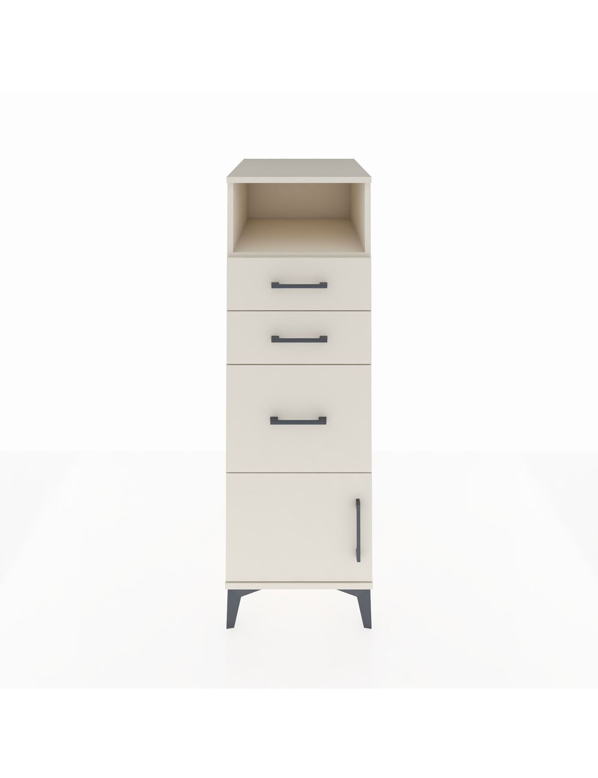 Kronos Dolap Tek Raflı 3 Çekmeceli Tek Kapaklı 44x59x134 - S82M014V1C