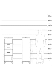 Kronos Dolap Tek Raflı 3 Çekmeceli Tek Kapaklı 44x59x134 Aytaşı-Aytaşı