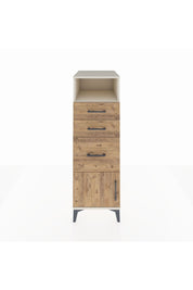 Kronos Dolap Tek Raflı 3 Çekmeceli Tek Kapaklı 44x59x134 Aytaşı-Çam