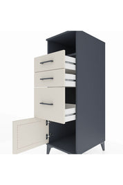 Kronos Dolap Tek Raflı 3 Çekmeceli Tek Kapaklı 44x59x134 Antrasit-Aytaşı