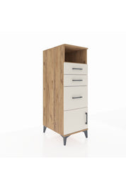 Kronos Dolap Tek Raflı 3 Çekmeceli Tek Kapaklı 44x59x134 Çam-Aytaşı