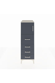 Kronos Dolap Tek Raflı 4 Çekmeceli Tek Kapaklı 44x59x134 Aytaşı-Antrasit