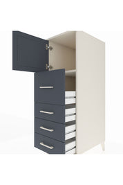 Kronos Dolap Tek Raflı 4 Çekmeceli Tek Kapaklı 44x59x134 Aytaşı-Antrasit