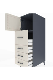 Kronos Dolap Tek Raflı 4 Çekmeceli Tek Kapaklı 44x59x134 Antrasit-Aytaşı