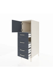 Kronos Dolap Tek Raflı 4 Çekmeceli Tek Kapaklı 44x59x134 Aytaşı-Antrasit