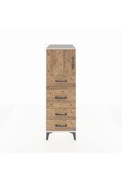 Kronos Dolap Tek Raflı 4 Çekmeceli Tek Kapaklı 44x59x134 Aytaşı-Çam