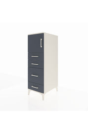 Kronos Dolap Tek Raflı 4 Çekmeceli Tek Kapaklı 44x59x134 Aytaşı-Antrasit