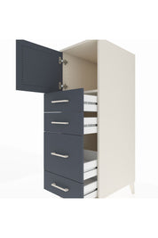 Kronos Dolap Tek Raflı 4 Çekmeceli Tek Kapaklı 44x59x134 Aytaşı-Antrasit