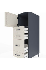 Kronos Dolap Tek Raflı 4 Çekmeceli Tek Kapaklı 44x59x134 Antrasit-Aytaşı