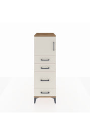 Kronos Dolap Tek Raflı 4 Çekmeceli Tek Kapaklı 44x59x134 Çam-Aytaşı