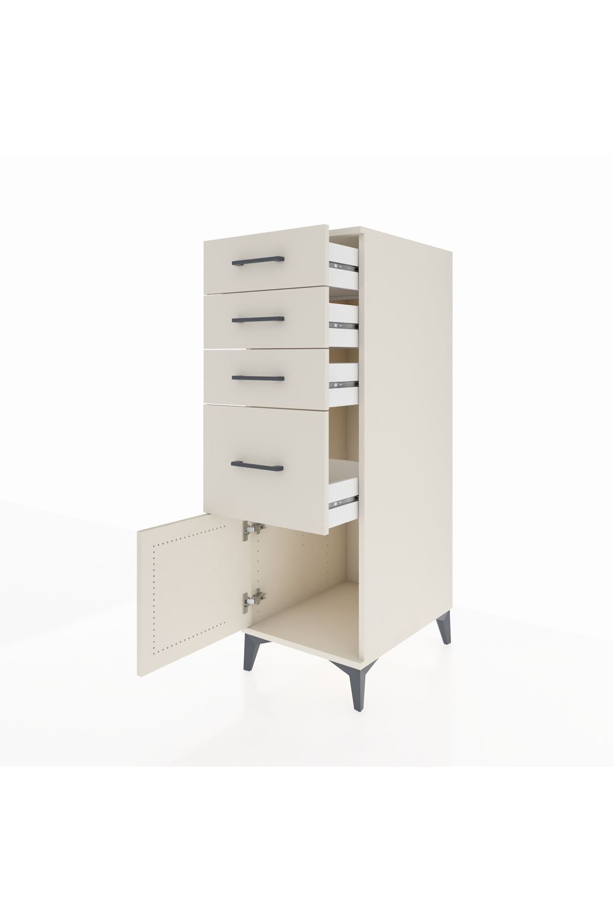 Kronos Dolap 4 Çekmeceli Tek Kapaklı 44x59x134 Aytaşı-Aytaşı