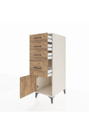 Kronos Dolap 4 Çekmeceli Tek Kapaklı 44x59x134 Aytaşı-Çam