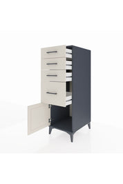 Kronos Dolap 4 Çekmeceli Tek Kapaklı 44x59x134 Antrasit-Aytaşı