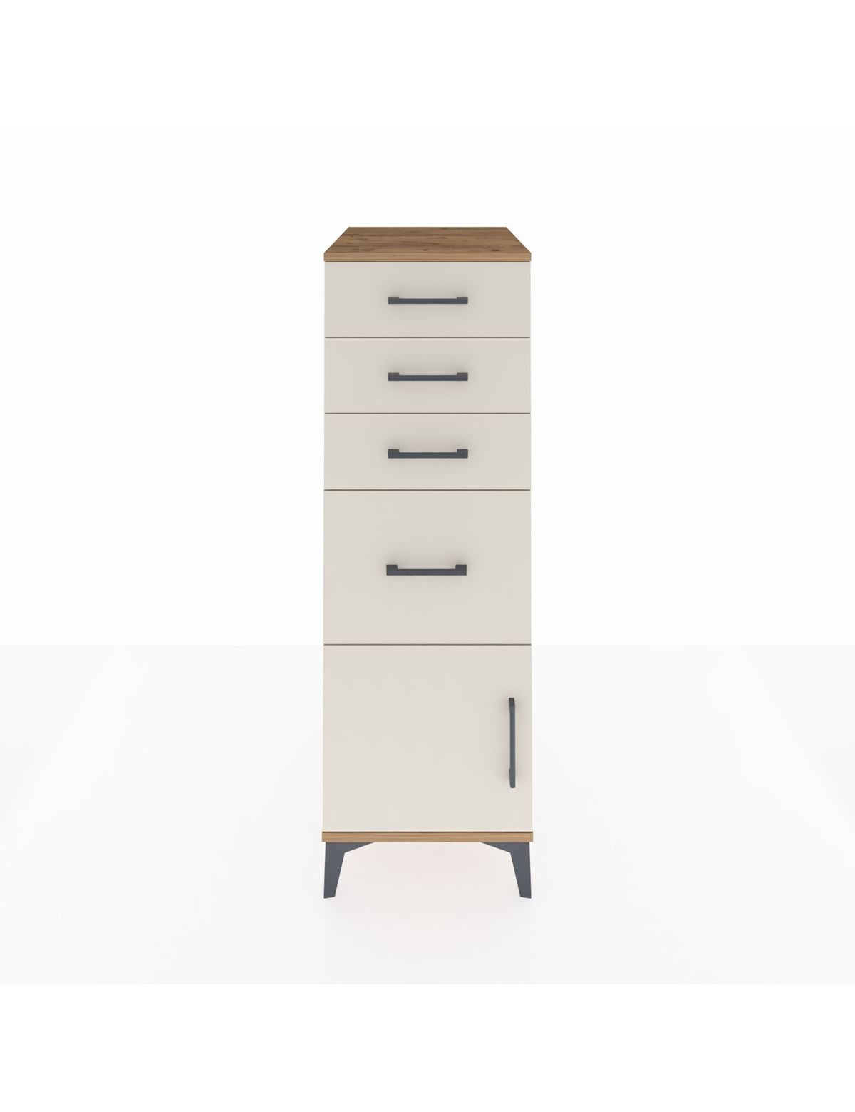 Kronos Dolap 4 Çekmeceli Tek Kapaklı 44x59x134 Çam-Aytaşı