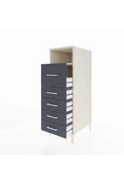 Kronos Dolap Tek Raflı 5 Çekmeceli 44x59x134 Aytaşı-Antrasit