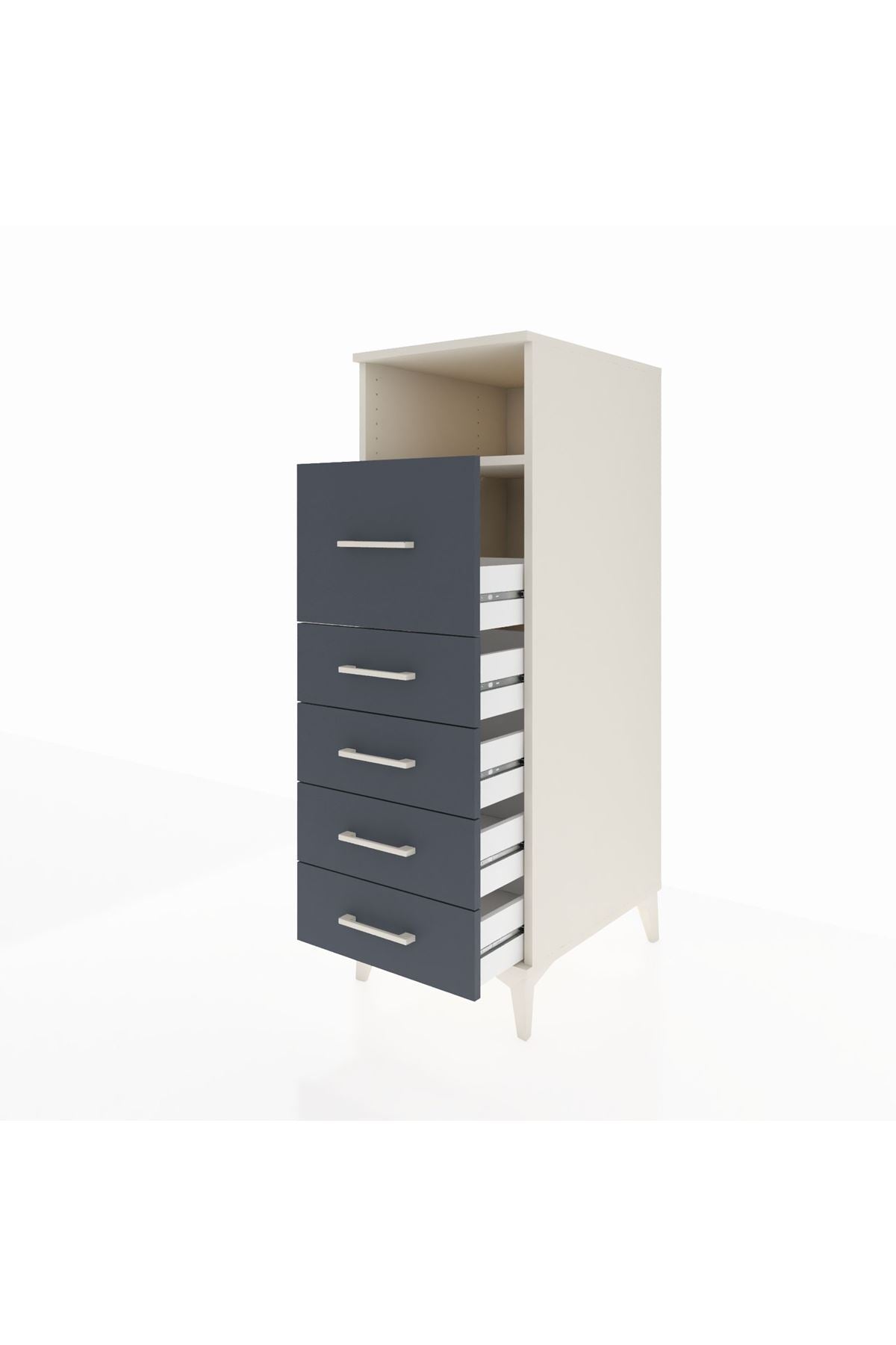 Kronos Dolap Tek Raflı 5 Çekmeceli 44x59x134 - S82M019V2C